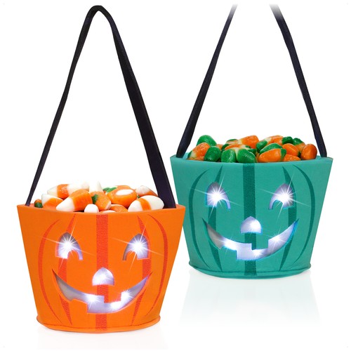 Halloween tasche mit led - 2x,