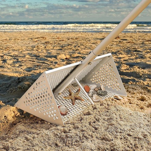 Sandrechen sammeln und